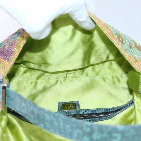 FENDI Mamma Baguette Shoulder Bag Beads Multicolor Auth yk8154A - Picture 10 of 16